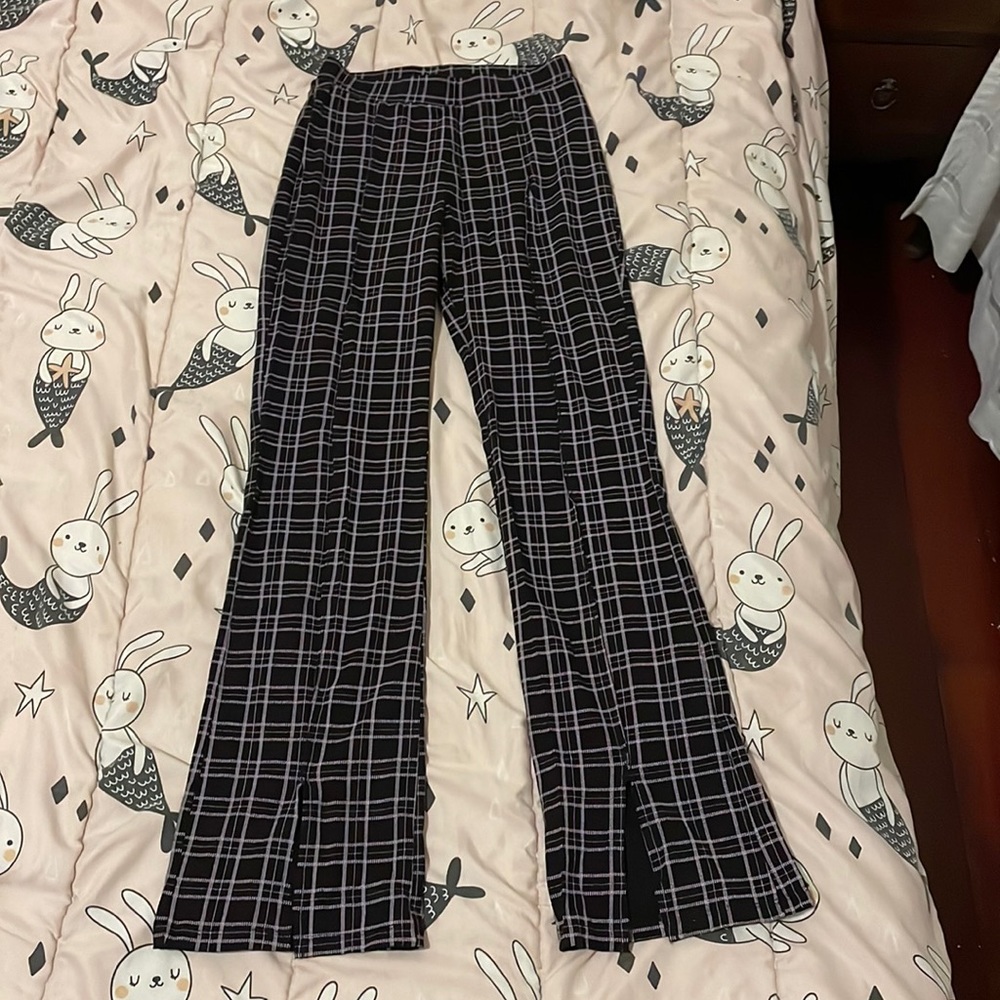 Girls flare leggings with purple
